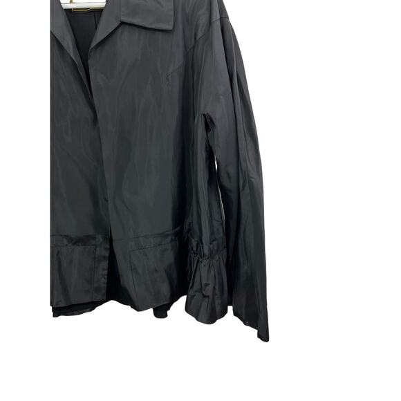 VTG B. Altman & Co Women’s Blazer Black Jacket XL Satin Ruffles Fifth Ave Career - Picture 4 of 9